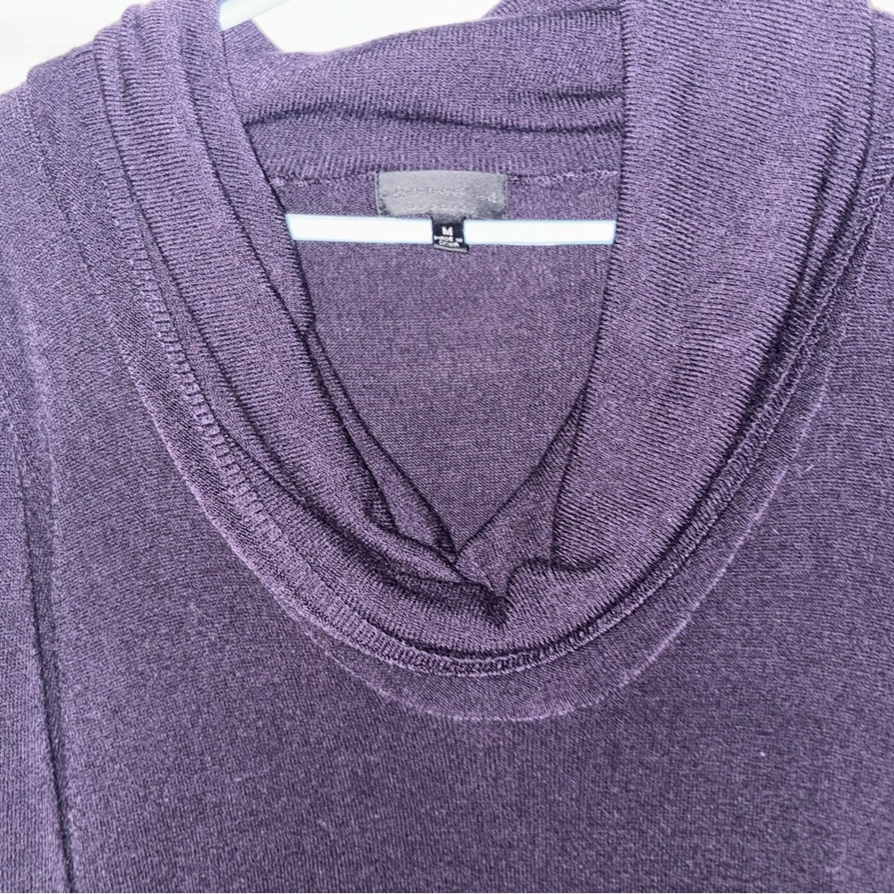 Connected Apparel Deep Purple Cowl Neck Sweater Dress